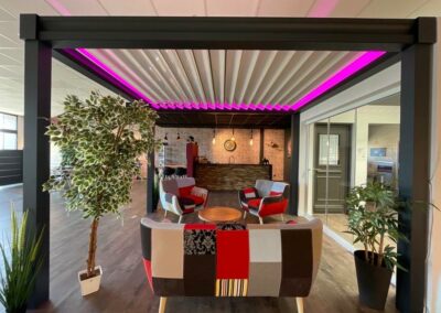 showroom pergola à orange Isoreve